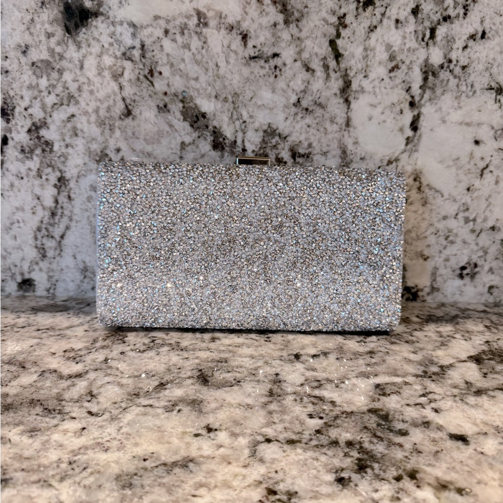 Silver Rhinestone Clutch